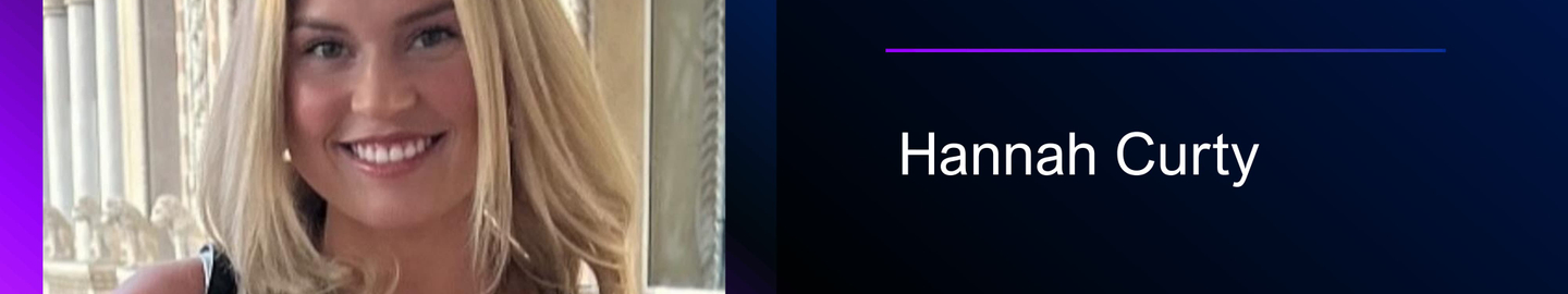 outdoor photo of Hannah Curty wearing a white top