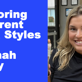 closeup photograph of Hannah Curty smiling in a black top